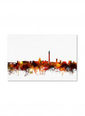 Washington Dc Skyline Iv Canvas Wall Art Multicolour 22 x 32inch
