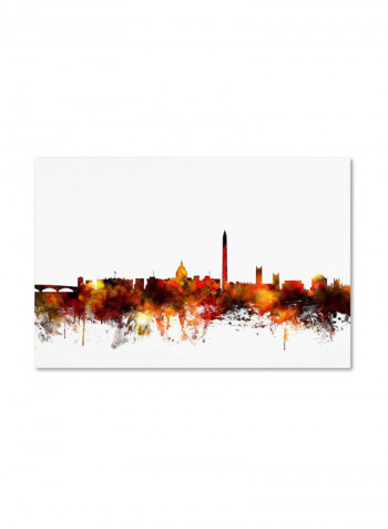 Washington Dc Skyline Iv Canvas Wall Art Multicolour 22 x 32inch