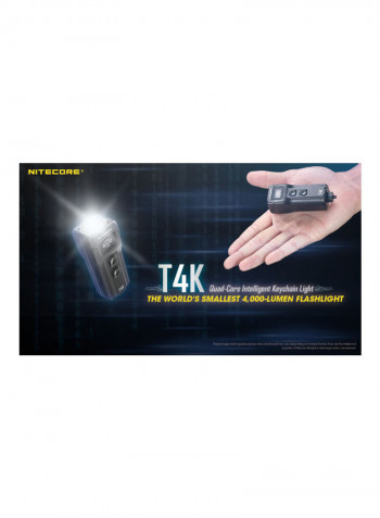 T4K 4000 Lumen Super Bright Keychain Keychain light Black