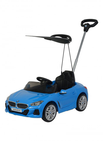 Ride-On Push Car With Handle And Canopy 95.5x94.8cm