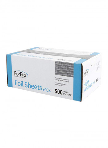500-Piece Aluminum Embossed Foil Sheets Set Silver 9x10.75inch