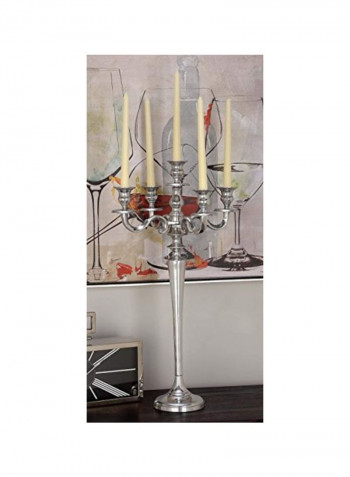 Aluminium Candelabra Candle Holder Silver 10x10x10inch