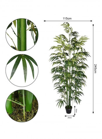 Artificial Bamboo Tree Green/Black 245x115cm