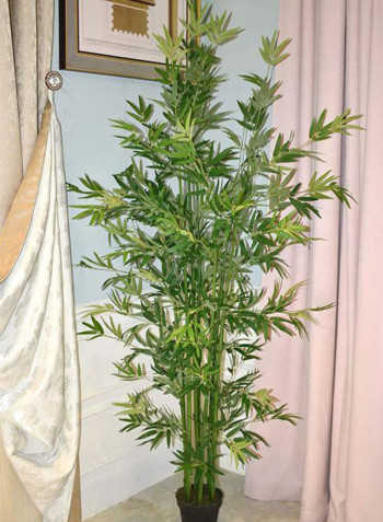 Artificial Bamboo Tree Green/Black 245x115cm