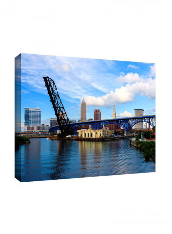 Cleveland 12 Gallery Wrapped Canvas Wall Art Multicolour 16 x 24inch