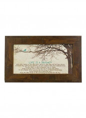 Life Is A Journey Decorative Accessory Brown/White/Blue 13x22inch