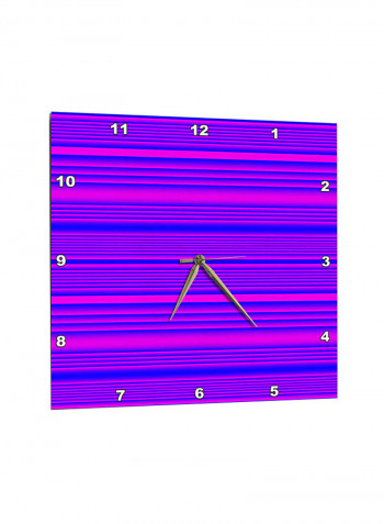 Abstract Lines Printed Wall Clock Multicolour 13 x 13inch