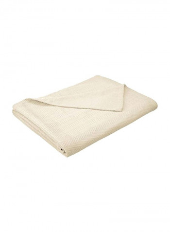 Breathable Cotton Throw Blanket Beige King