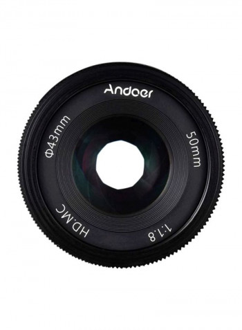 F1.8 Digital Camera Lens Large Aperture Black