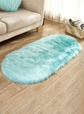 Soft Fluffy Floor Doormat Blue 100 x 180centimeter