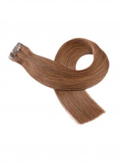 20-Piece Tape-In Straight Remy Hair Extensions Brown 22inch