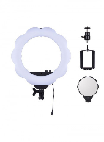 Ring LED Video Light Fill Light With Makeup Mirror White