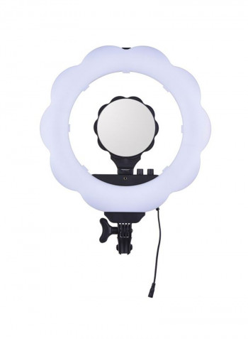 Ring LED Video Light Fill Light With Makeup Mirror White