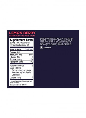 Roctane Ultra Endurance Energy Drink Mix Lemon Berry