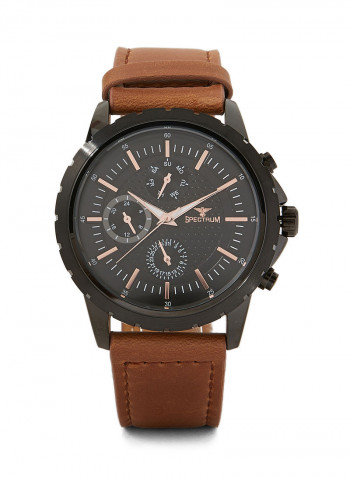 Leather Chronograph Watch S25154G-3