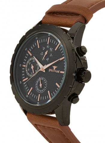 Leather Chronograph Watch S25154G-3