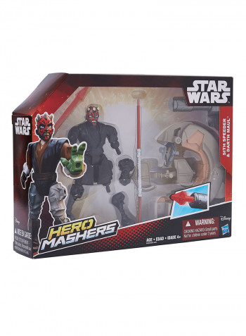 Mashers Sith Speeder And Darth Maul Figure Toy 6-Inch