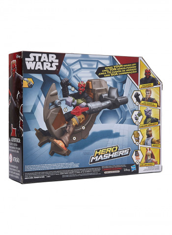Mashers Sith Speeder And Darth Maul Figure Toy 6-Inch