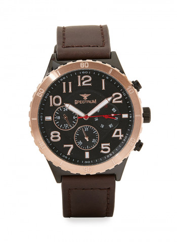 Leather Chronograph Watch S25153G-1