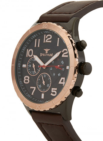 Leather Chronograph Watch S25153G-1