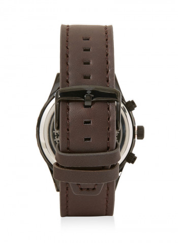 Leather Chronograph Watch S25153G-2