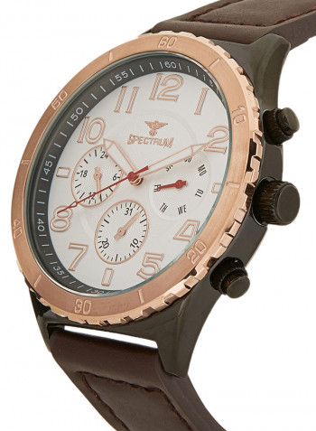 Leather Chronograph Watch S25153G-2