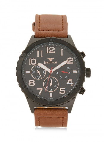 Leather Chronograph Watch S25153G-3