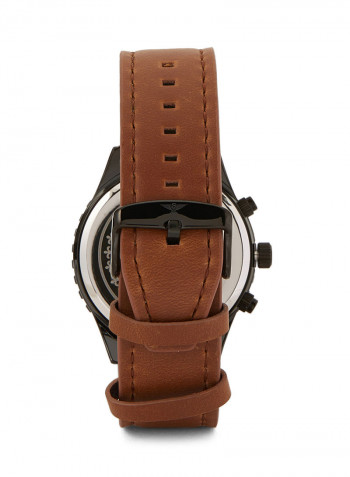 Leather Chronograph Watch S25153G-3
