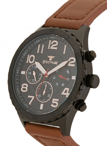 Leather Chronograph Watch S25153G-3