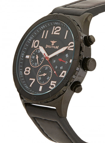 Leather Chronograph Watch S25153G-7