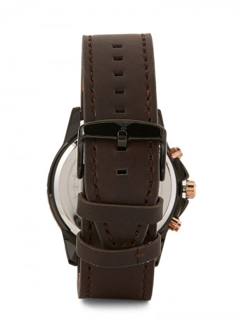 Leather Chronograph Watch S25154G-2