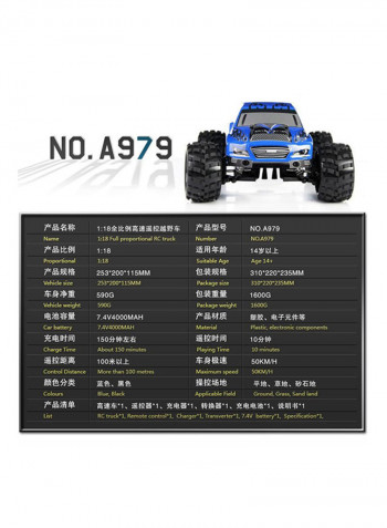 WL A979 4WD High Speed Automobile Race Off-Road Remote Control Electric Monster Truck