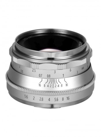 Multilayer Film  Manual Focus Camera Lens 3.5cm Silver/Black