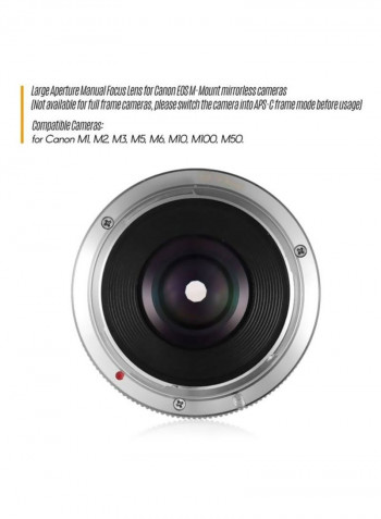 Multilayer Film  Manual Focus Camera Lens 3.5cm Silver/Black