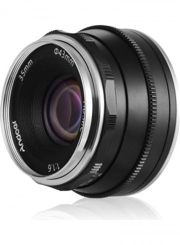 Manual Focus Wide Angle Fisheye Lens Black