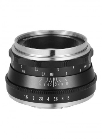 Manual Focus Wide Angle Fisheye Lens Black