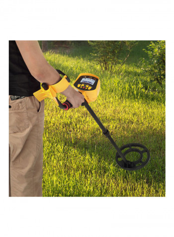 Waterproof Metal Detector With Shovel And Rake Yellow