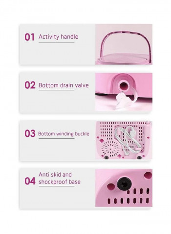 Portable Washing Machine 1.8 kg 135 W 2152008 Pink/White