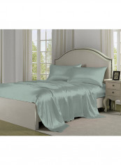 4-Piece Sheet Set Silver Super King