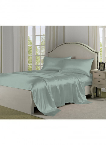 4-Piece Sheet Set Silver Super King