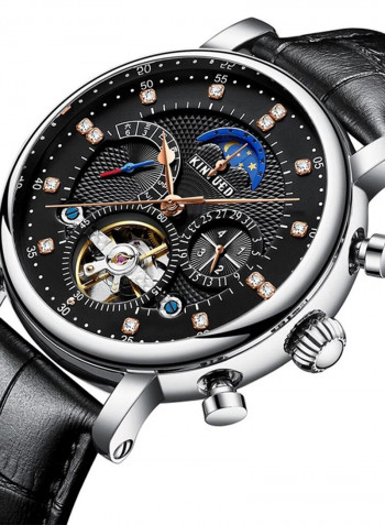 Men's Leather Chronograph Wrist Watch J2624-4