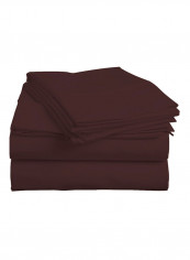 4-Piece Egyptian Cotton Sheet And Pillowcase Set Cotton Red King