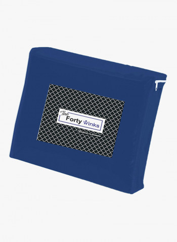 4-Piece Egyptian Cotton Sheet And Pillowcase Set Cotton Royal Blue Double