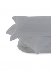 4-Piece Stripe Collection Bedding Set Cotton Silver King