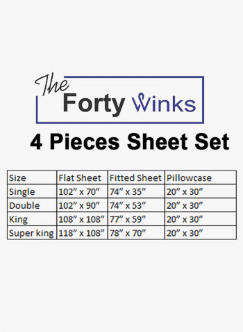 4-Piece Egyptian Cotton Sheet And Pillowcase Set Cotton Green Single