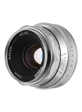 Multilayer Film Manual Focus Camera Lens Silver/Black