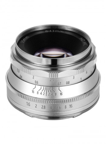 Multilayer Film Manual Focus Camera Lens Silver/Black