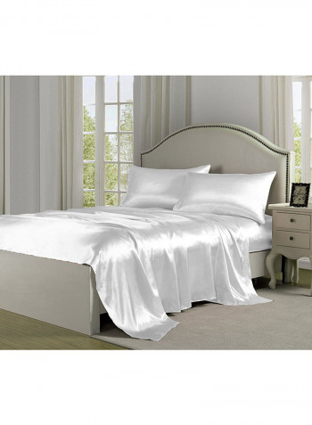 4-Piece Sheet Set White Super King