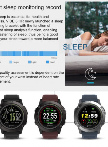 3 HR Smart Watch Sport IP67 Long Standby 24h Heart Rate IOS Android Heart Rate Red