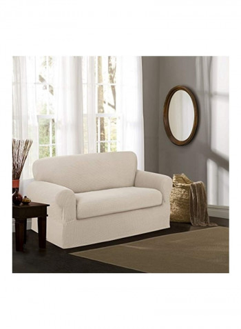 2-Piece Reeves Sofa Slipcovers Natural White 58x73inch